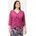 Raffung V-Ausschnitt 3/4-Arm Biobaumwolle lila 46/48