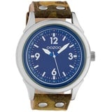 Oozoo Unisex Armbanduhr Timepieces Analog Leder camouflage grün UOC10351