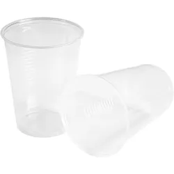 50 Becher Plastikbecher Kunststoff klar transparent, 0,4l, PP