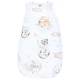 TupTam Schlafsack Wattiert" Gr. 56, tiere auf wolken, Schlafsäcke, Baby, L: 62cm, Obermaterial: 100% Baumwolle CO., L:62cm