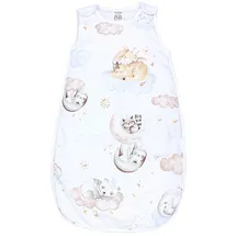 TupTam Schlafsack Wattiert" Gr. 56, tiere auf wolken, Schlafsäcke, Baby, L: 62cm, Obermaterial: 100% Baumwolle CO., L:62cm