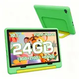 BUFO Android 16 10-Zoll, 24(3+21) GB RAM + 64 GB ROM (TF Expand 1TB) Kinder Tablet (10", 64 GB, Android 16, WiFi 6, Android 16, Elterliche Kontrolle, HD IPS 1280x800, 6000mAh) grün