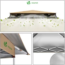 VOUNOT Faltpavillon 3,6 x 3,6 m Beige