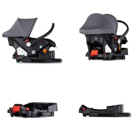 Chipolino Set Babyschale Isofix-Basis-Station Amore i-Size Gruppe 0+ (0-13 kg) grau gemustert