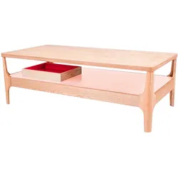 Couchtisch KAYOOM "Kaffeetisch Addison, Couchtisch, offenes, ausgefallenes Design", beige (esche, rosa, natur, rosa), B:120cm H:40cm T:60cm, Tischplatte: MDF mit Esche-Furnier, Tischbeine: Massivholz, Tische, Ausgefallenes Design, Tischbeine aus Massivholz, aus robustem Material