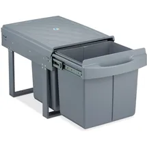Relaxdays Einbaumülleimer 2x15 l Grau