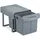 Relaxdays Einbaumülleimer 2x15 l Grau