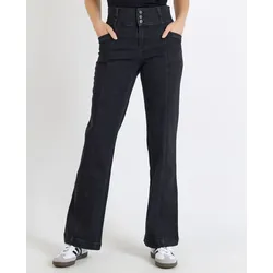 Schwarze High Waist Jeans - Wide Leg