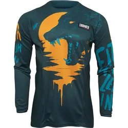 Thor Pulse Counting Sheep Jugend Motocross Jersey, blau-orange, Größe 2XS