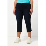 Ulla Popken Damen große Größen Übergrößen Plus Size 7/8-Jeans Mony, Elastikbund, Reißverschlusstaschen Rinsed wash 62 818466906-62 - 56W / 32L