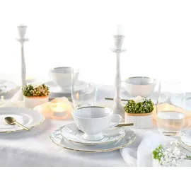 CreaTable Maria Theresia Kaffeeservice 18-tlg. goldfarben/weiß