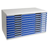 Exacompta 324003D Schubladenbox MODULO A3 10 geschlossene Laden - Blau