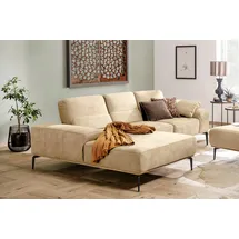 W.Schillig Eckcouch Leder 3-Sitzer Braun