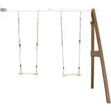 Axi Doppelschaukel Braun - Weiß Holz