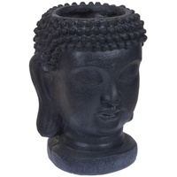 PROGARDEN Blumentopf Buddha-Figur 25x26x35 cm Anthrazit