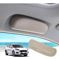 GAFAT Fo-rd Kuga 3 MK3 ST-Line 2020-2024 2025 Sonnenbrillenhalter Brillenetui Auto, Kuga III 2023 Aufbewahrungsbox Organizer, Kompatibel mit Ford Kuga Zubehör (Beige)