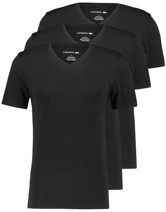 Lacoste T-Shirt Shirt T-Shirt im 3 Pack mit V-Ausschnitt und (3-tlg) schwarz L