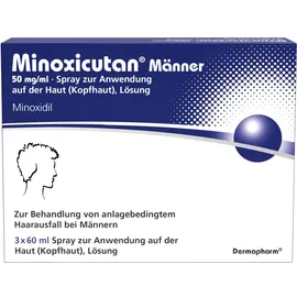 Dermapharm Minoxicutan Männer 50 mg/ml Spray 3 x 60 ml