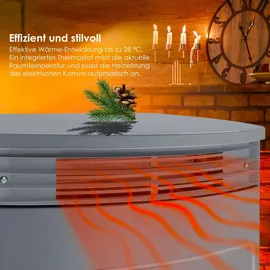 Kesser Elektrokamin Panorama-Sichtfenster grau