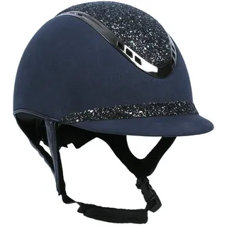 QHP Glitz Reithelm, Größe:60-62, Farbe:Navy