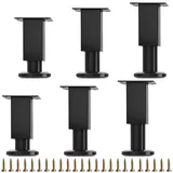 TFLPUO 4stk Verstellbare Schwarz Möbelfüße, 80-120mm Höhenverstellbare Füße Stellfüße Bettfüße Möbelfüsse Für Sofa Schrankfüsse Kommode Schrank
