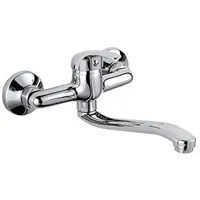 Wandarmatur Armatur für die Wand Einhandmischer mit Auslauf kurz 15cm Chrom