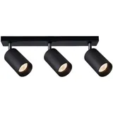 MALGA 3 3-flammig schwarz Aluminium Stahl