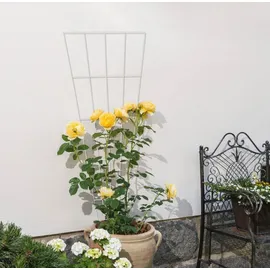 powertec Gitterspalier V-förmig 150 x 0 x 150 cm Weiß