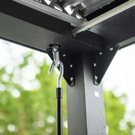 möbel klar Lamellenpavillon 3 x 4 m Grau