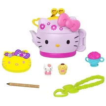Mattel Hello Kitty Teeparty Schatulle (12,5 cm) mit 2 Sanrio Minis Figuren