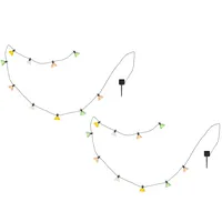 MeineWunschleuchte 2er Set bunte LED Solar Lichterketten Outdoor, Solarleuchten