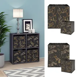 Vicco Raumteiler Tetra 72 x 72 cm Schwarz