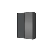 Sconto Schwebetürenschrank Dreamer 153 x 220 x 65 cm Schwarz/Weiß