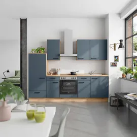 Nobilia Küchenleerblock Easytouch, Eiche, Metall, 3 Schubladen, nur wie online abgebildet bestellbar, 270 cm, Blauer Engel, Pefc, Goldenes M, Made in Germany, DGM-Klimapakt, seitenverkehrt erhältlich, vormontierter Korpus, Anti-Fingerprint, Küchen,