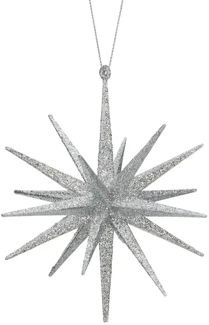 Sternanhänger  2er Set   ¦ silber ¦ Kunststoff ¦ Maße (cm): H: 15  Ø: 15.0