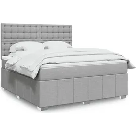 vidaXL Boxspringbett 180 x 200 cm Hellgrau
