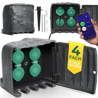 Kesser Gartensteckdose 3 m Schwarz 4 St.