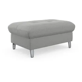 sit&more Stauraumhocker SIT & MORE "Maggiore", grau, B:102cm H:48cm T:67cm, 95% Polyester, 5% Polyamid, Hocker, mit Stauraum und modernen Metallbeinen