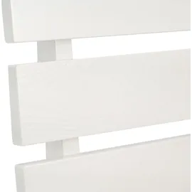 Homestyle4u Holzbett 180 x 200 cm mit Lattenrost Weiss Kiefer Massivholz - Weiß