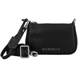 Umhängetasche BURKELY "BURKELY Taschen Leder", Damen, Gr. one size, schwarz, Leder, Taschen