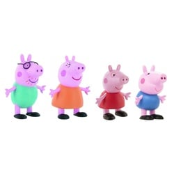 Comansi Actionfigur Peppa Wutz Figuren 6,5cm (4er Set) Papa, Mama, Peppa, George, handbemalt rosa