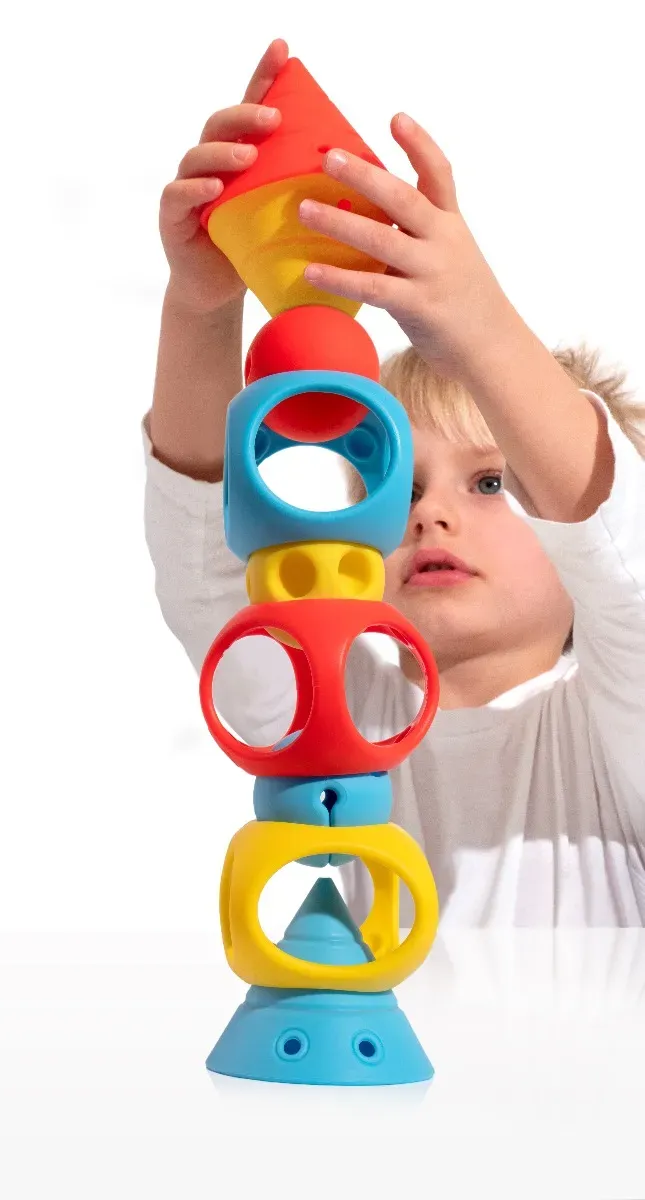 Silikon-Bauset ffcr Babys 9-teilig, bunt, spfclmaschinenfest, recycelbar - Moluk Fantasie-Bauset - Ff6rdert Kreativite4t & Motorik