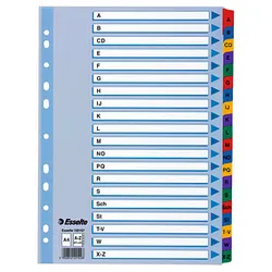 Esselte Ordnerregister Vollformat A-Z farbig 20-teilig, 1 Satz