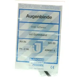 Augenbinde oval m.Gummiband schwarz 1 St