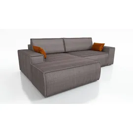 mebloland Ecksofa TOR mit Schlaffunktion. Farbe: Ash. - Grau