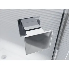 Glaszentrum Hagen Ares U-Duschkabine mit Drehtür rechts 80 x 195 cm  Ares U-Duschkabine Silber/Transparent