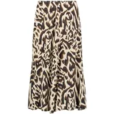 Cartoon Maxirock Damen Animalprint Beige/Khaki 36