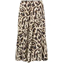 Cartoon Maxirock Damen Animalprint Beige/Khaki 36
