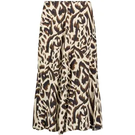 Cartoon Maxirock Damen Animalprint Beige/Khaki 36