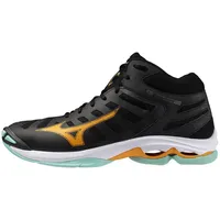 Mizuno Wave Voltage Mid - black/tangelo/ice green 45